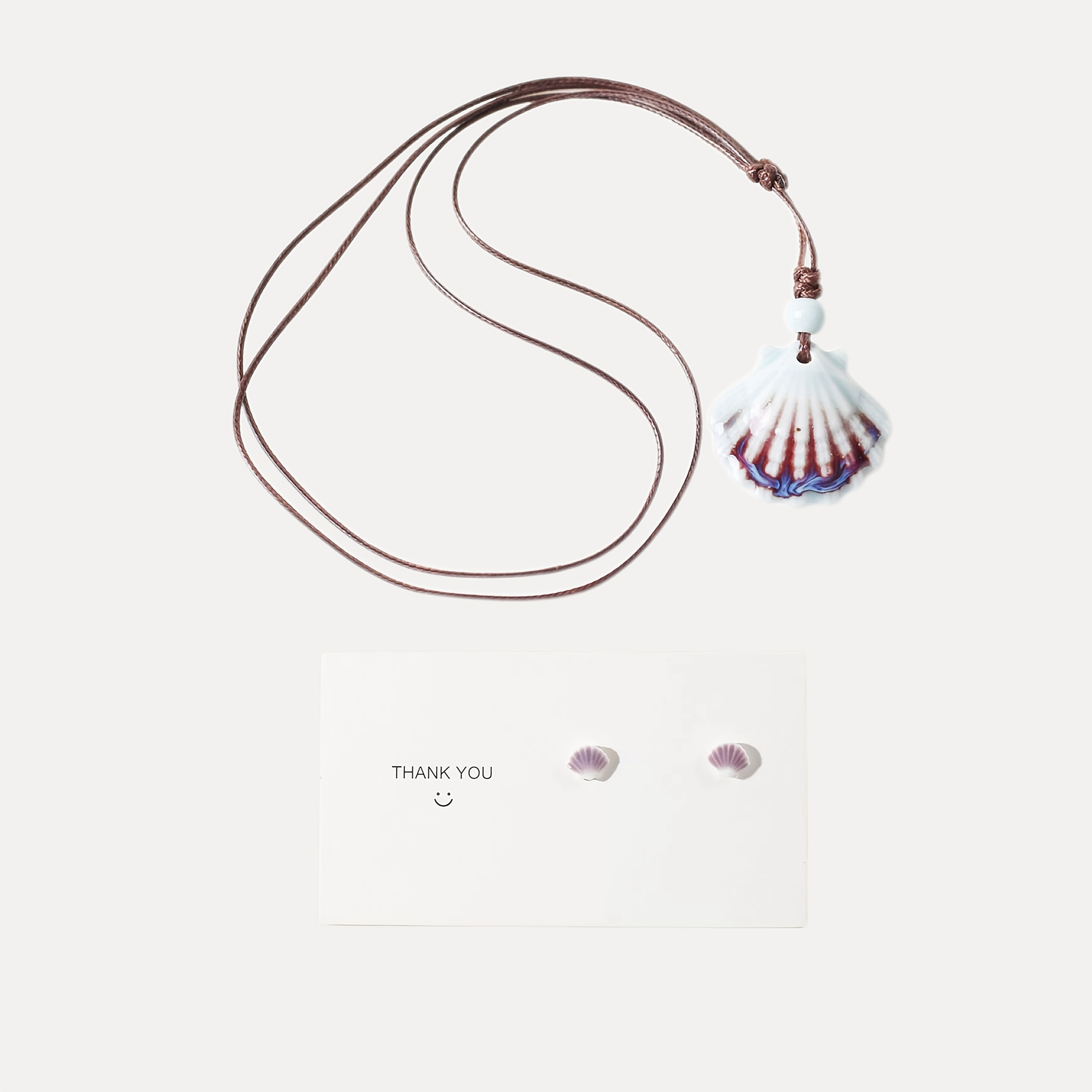 Ceramic Pendant Necklace Set Chinese Style for Party Music
